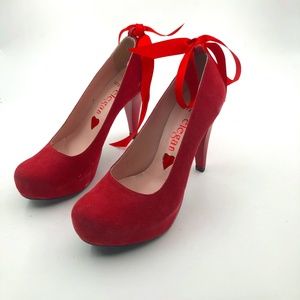 HANDMADE SUEDE WOMAN PLATFORM HEELS